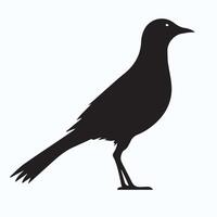 Bird silhouette abstract vector