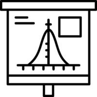 Bell Shaped Graph Icon Design vector