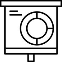 Donut Chart Icon Design vector