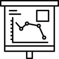 Falling Line Graph Icon Design vector