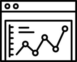 Website Falling Statistics Icon Design vector