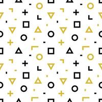 Circle, square and trangle lines seamless pattern background vector