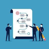 Success in overcoming obstacles and barriers in building a business and achieving goal vector