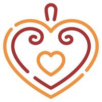 Gingerbread Heart icon for web, app, infographic, etc vector