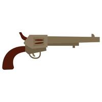 Wild West. Revolver white background, isolate vector