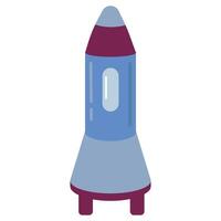 Space rocket. White background, isolate vector