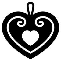 Gingerbread Heart icon for web, app, infographic, etc vector