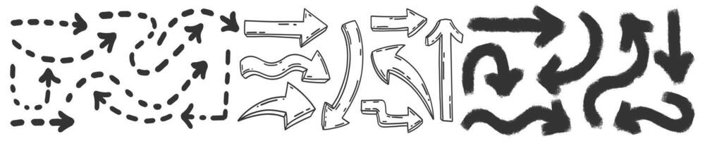 lowing Arrow Design, Creative Abstract Brushstroke Pattern vector