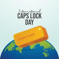International Caps Lock Day design template good for celebration usage. International Caps Lock Day design. flat design. eps 10. vector