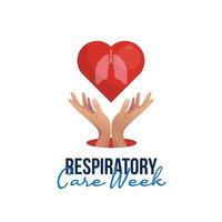 Respiratory Care Week design template good for celebration usage. Respiratory Care Week design. flat design. eps 10. vector