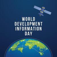 World Development Information Day design template good for celebration usage. World Development Information Day desgin. Flat design eps 10. vector