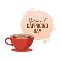 National Cappuccino Day design template good for celebration usage. National Cappuccino Day design. flat design. eps 10. vector