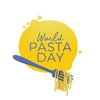 World Pasta Day design template good for celebration usage. World Pasta Day design. Flat design eps 10. vector
