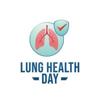 Lung Health Day design template good for celebration usage. Lung Health Day design. flat design. eps 10. vector