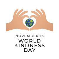 World Kindness Day design template good for celebration usage. World Kindness Day design. flat design. eps 10. vector
