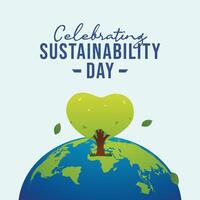 Sustainability Day design template good for celebration usage. Sustainability Day design. flat design. eps 10. vector