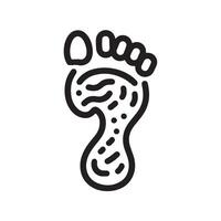 Footprint outline icon image with white background vector
