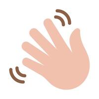Wave hand icon for web, app, infographic, etc vector