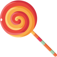 A colorful lollipop with a long stick png