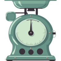 An old scale with a clock on it png