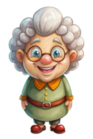 sorridente avó com uma radiante expressão png