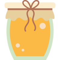 A jar of honey with a bow on it png