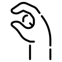 Pinching fingers icon for web, app, infographic, etc vector