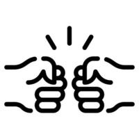 Fist bump icon for web, app, infographic, etc vector