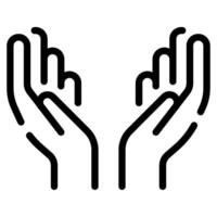 Prayer hands icon for web, app, infographic, etc vector