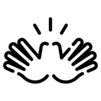 Jazz hands icon for web, app, infographic, etc vector