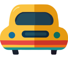 A yellow car with a red stripe on the side png