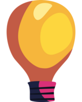 A light bulb with a pink stripe on it png