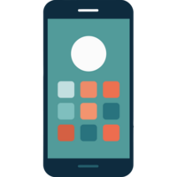 A phone with a button on the screen png