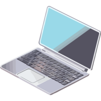 A laptop computer with a blue screen on it png