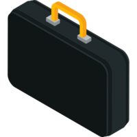 A black briefcase with a handle on it png