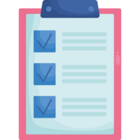 Clipboard with checklists and checkmarks png