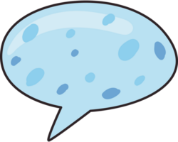 A speech bubble with bubbles on it png