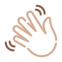 Wave hand icon for web, app, infographic, etc vector