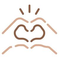 Hand heart icon for web, app, infographic, etc vector