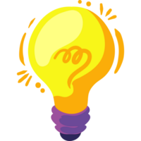 A light bulb with a question mark on it png