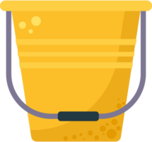 A yellow bucket with a handle on it png