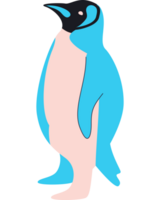 A penguin with a blue and pink body png