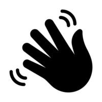 Wave hand icon for web, app, infographic, etc vector