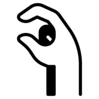 Pinching fingers icon for web, app, infographic, etc vector