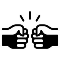Fist bump icon for web, app, infographic, etc vector