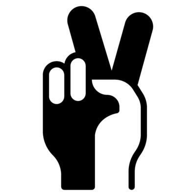 Victory sign icon for web, app, infographic, etc