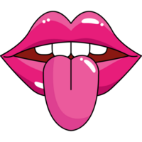 A cartoon pink tongue sticking out png