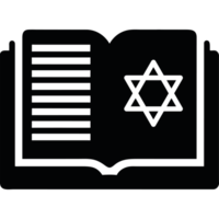 An open book with a star of david on it png