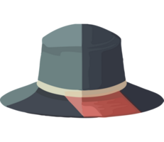 A hat with a red and black stripe png