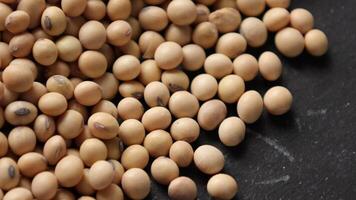 Soybean beans, closeup of soy bean video